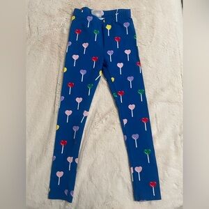 Hanna Andersson Blue Heart Lollipop Leggings
